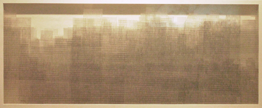 <Simple Yet Complex 2, Graphite,Transparent Drawing Paper, 24X60 inches, 2014, 