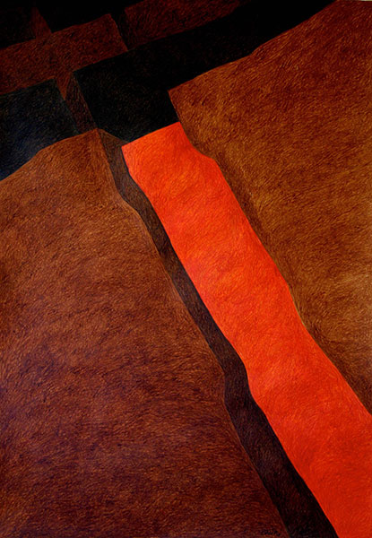 <Lava 1, Water Colour,Paper, 59X41inches, 