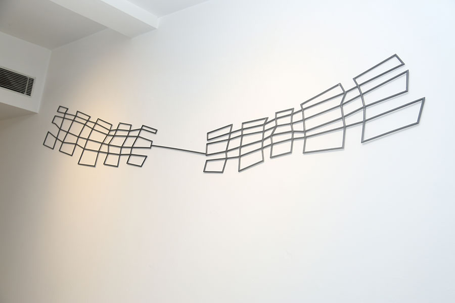 <Sariya Weave - Wrought Iron - 132 x 48 inches - 2016, 