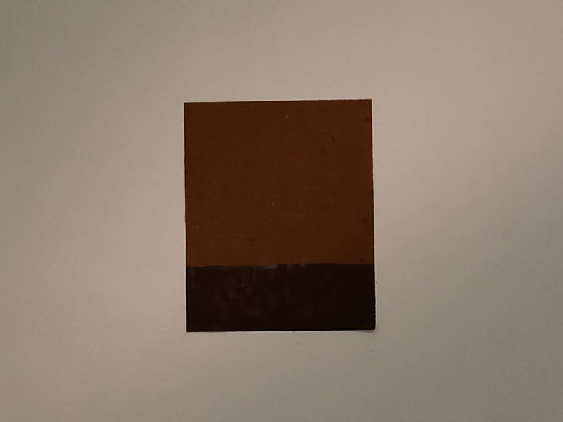 <In difference - Impression on Wall - Red Oxide on sand paper - 11 x 9 inches - 2016 (2), 