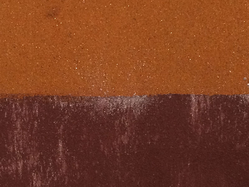 <In difference - Impression on Wall - Red Oxide on sand paper - 11 x 9 inches - 2016 (3), 