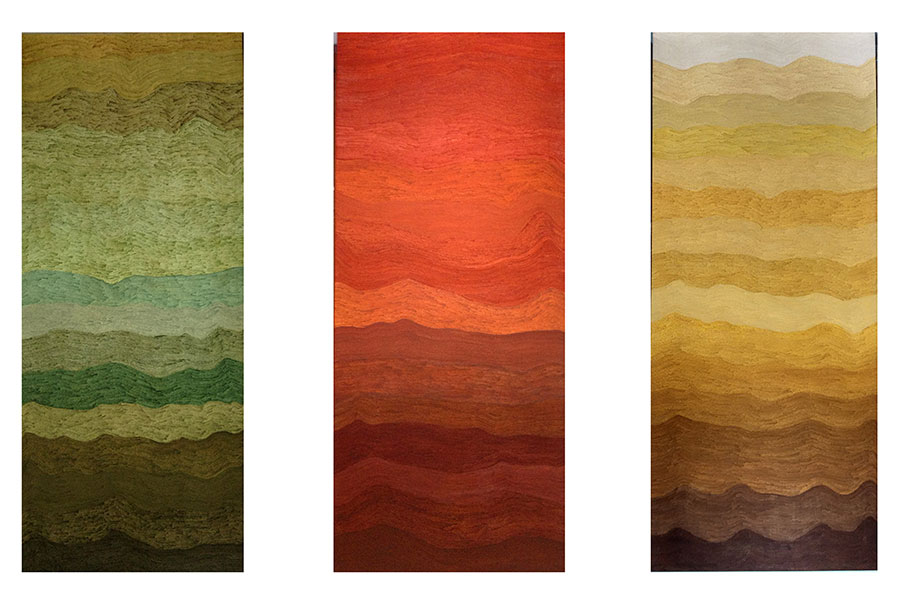 <16 Earth (yellow, red, green), 2016
