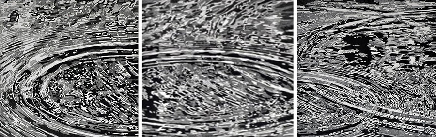 <The Ripple Effect i, ii, iii, 2016