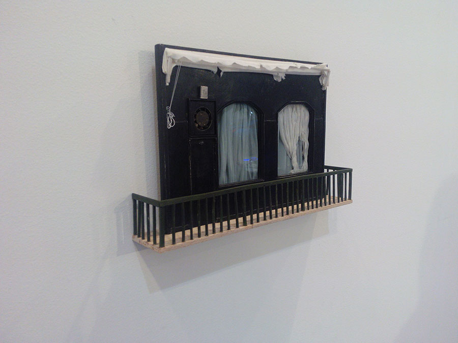 <The Miniature Model, MDF,Electric Fan,Cloth,Paint,Polyurethane, 2015, 